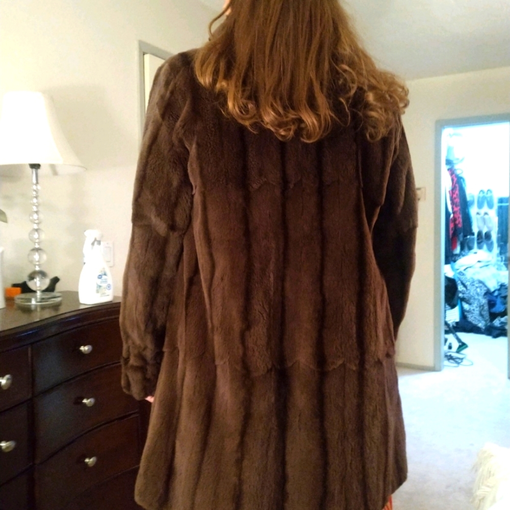 70s vintage Gorski Mink Directional Reversible leather Coat size L